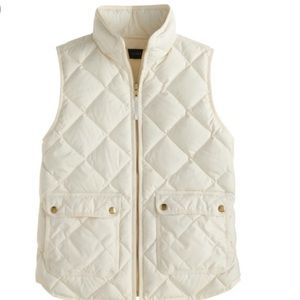 J.Crew Mercantile White Quilted Puffer Vest